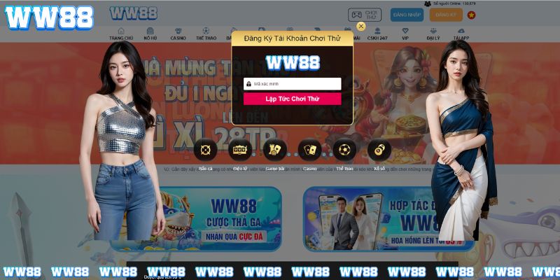 WW88 hỗ trợ đăng ký tài khoản thử để trải nghiệm trước